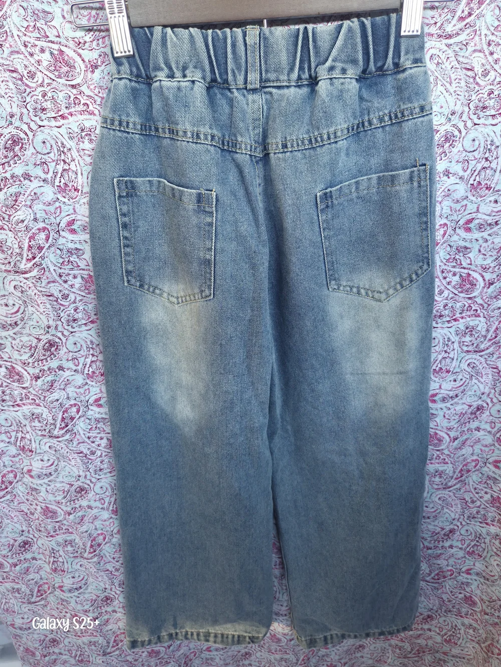 Kids Blue Denim Jeans with Playful Cartoon Pet Prints